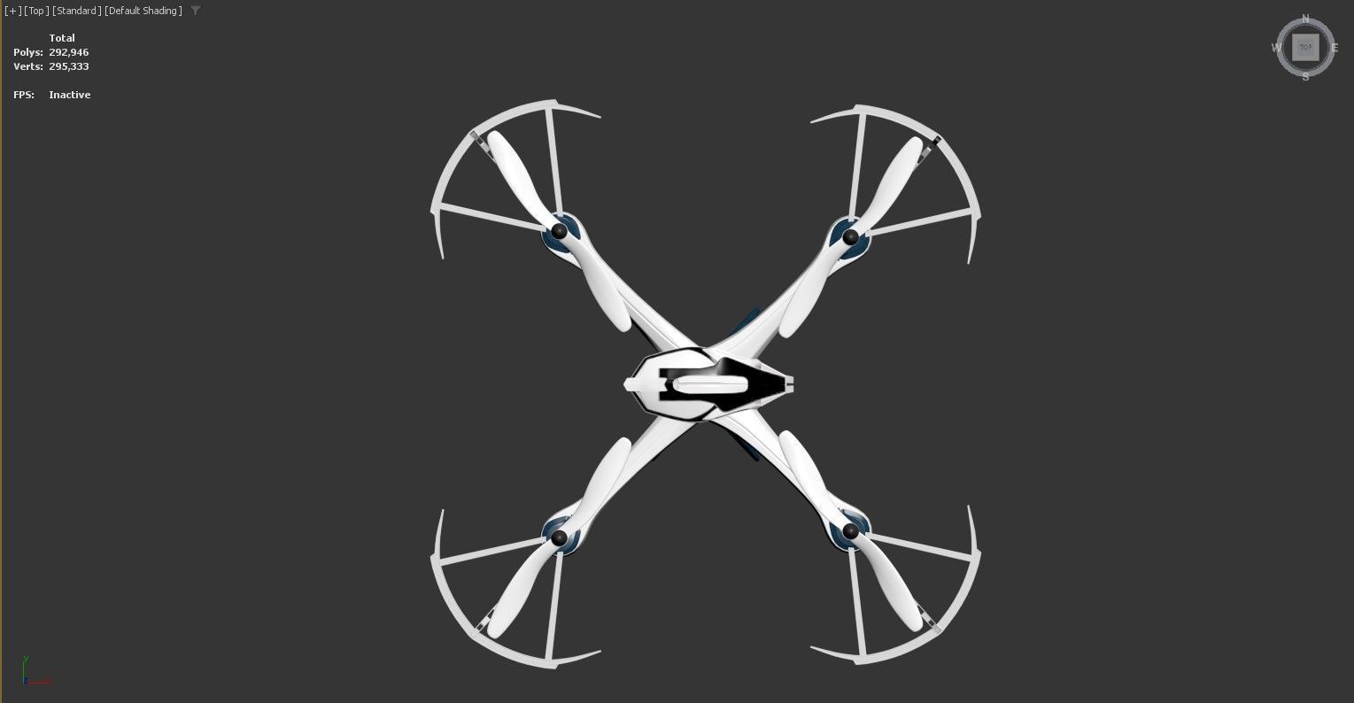 3D model of a quadcopter drone 3D model_1