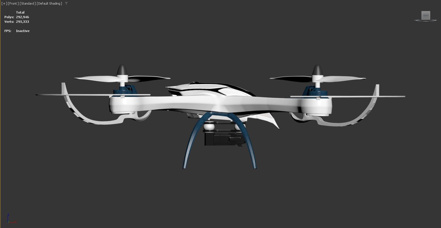 3D model of a quadcopter drone 3D model_2
