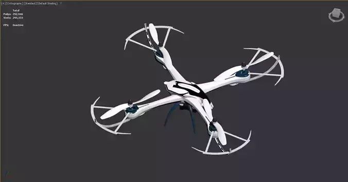 3D model of a quadcopter drone