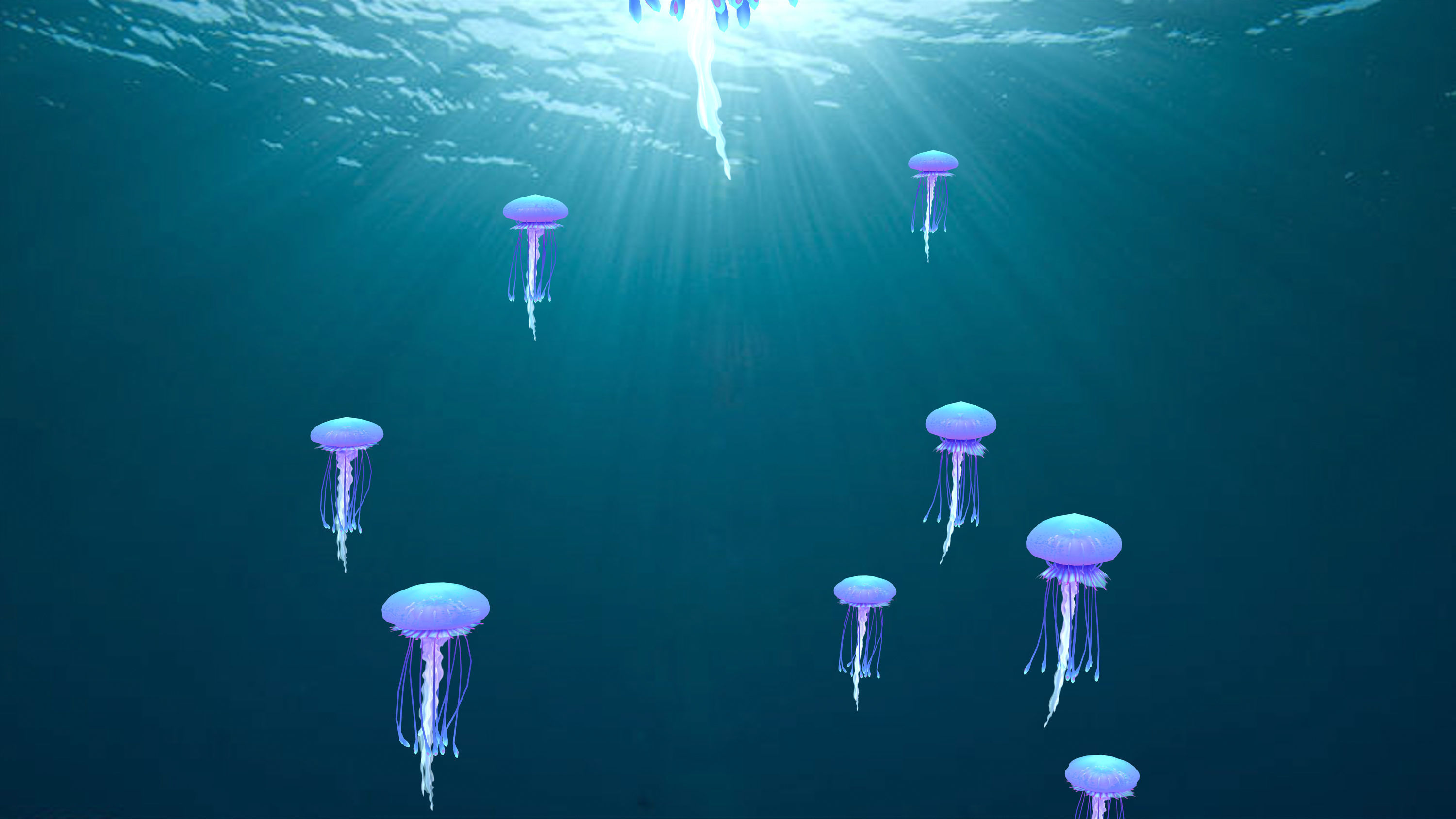 Point Cache animated jellyfish  3D model_4