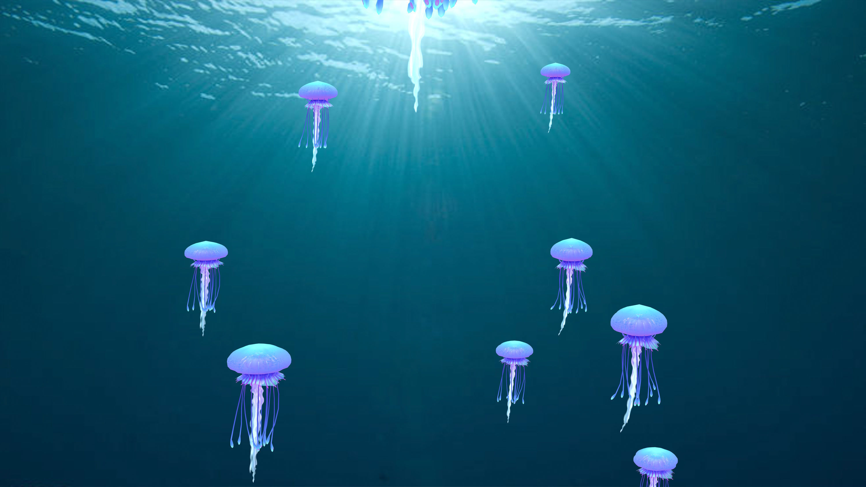 Point Cache animated jellyfish  3D model_5