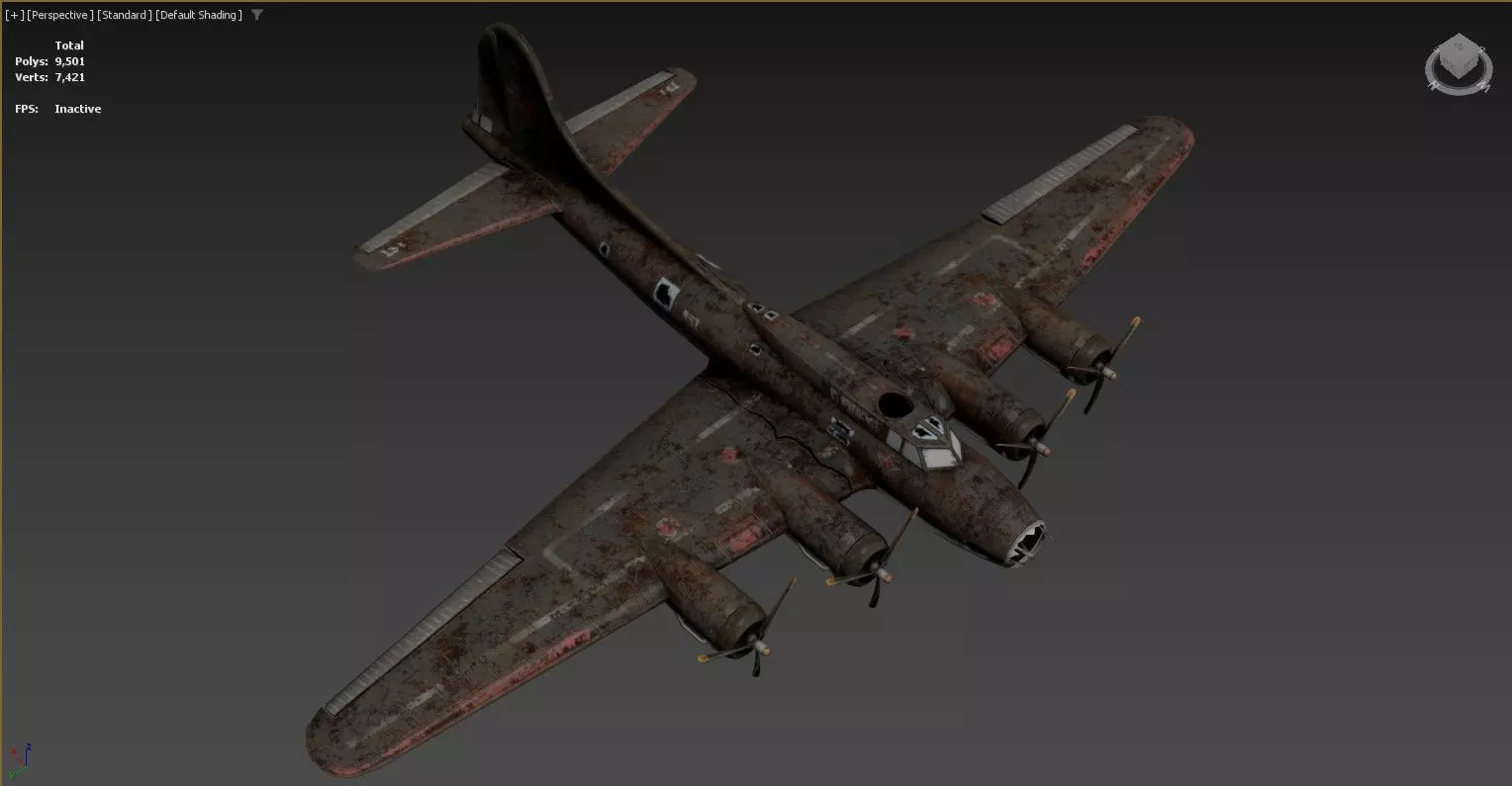 3D model of an old Low-poly 3D model_0