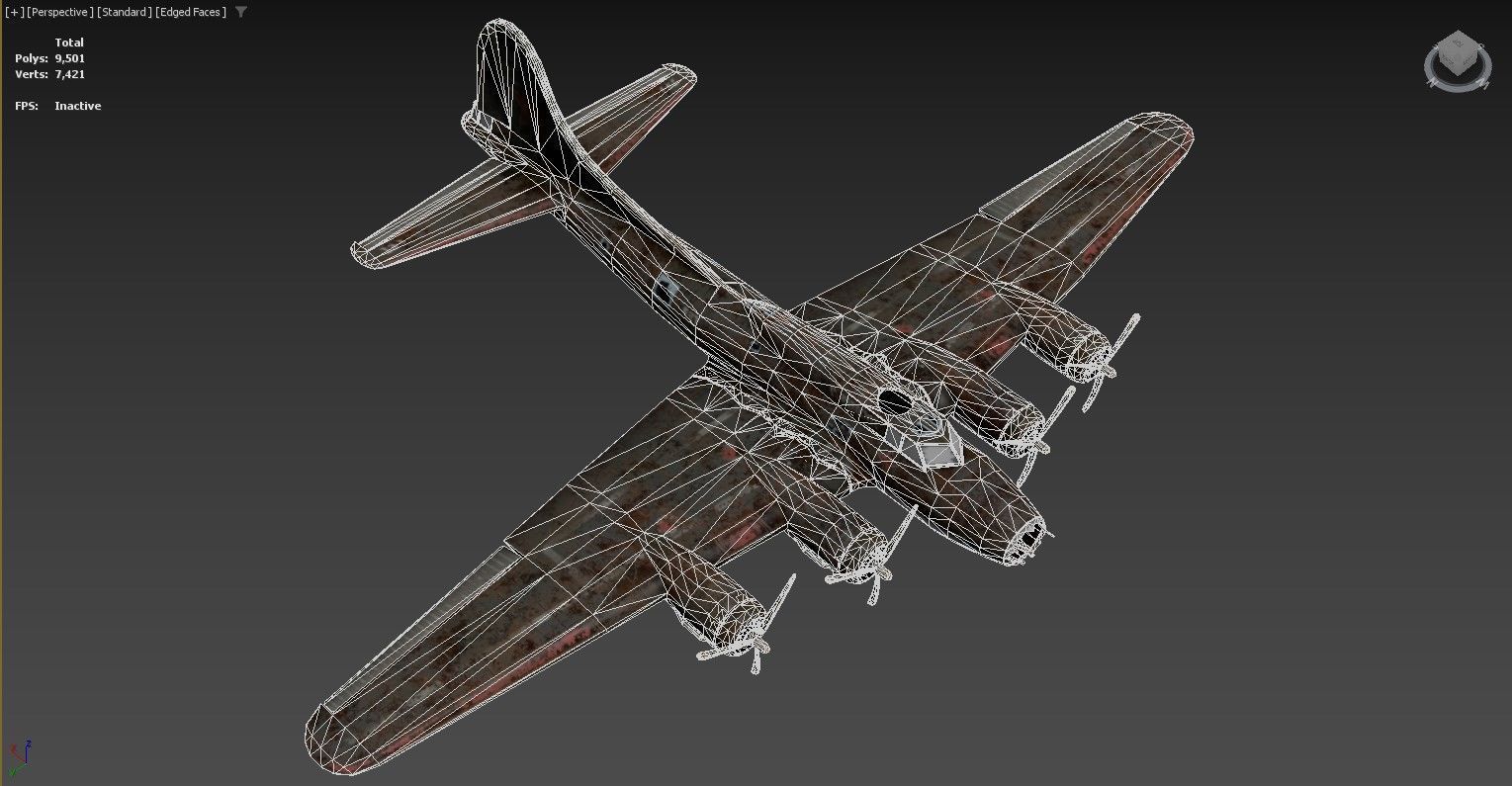 3D model of an old Low-poly 3D model_1