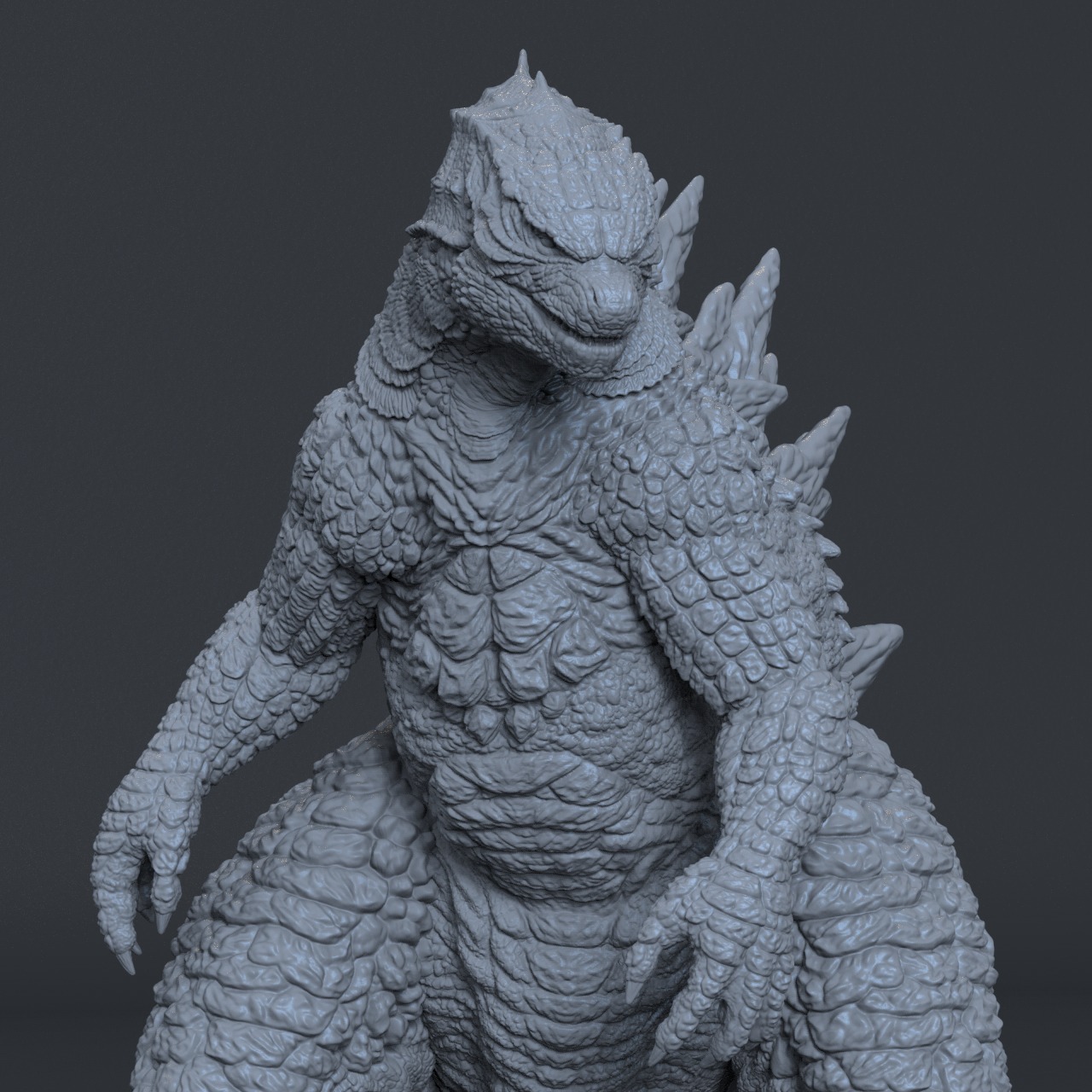 Godzilla 2014 - Angry Pose 3D print model_1