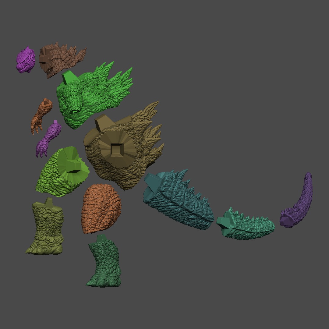 Godzilla 2014 - Angry Pose 3D print model_3