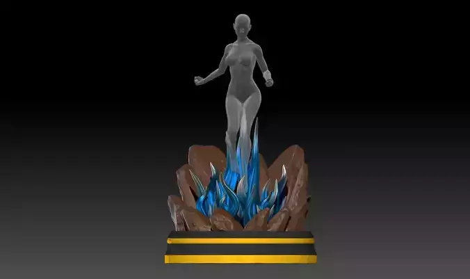 sh effect rock and flame stand