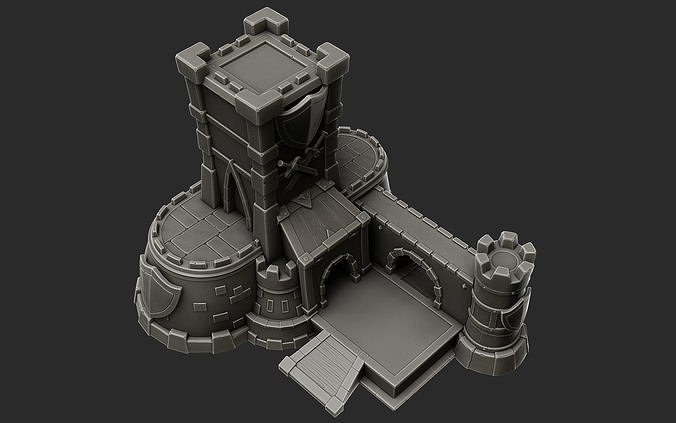 a Castle sculpt 3D model