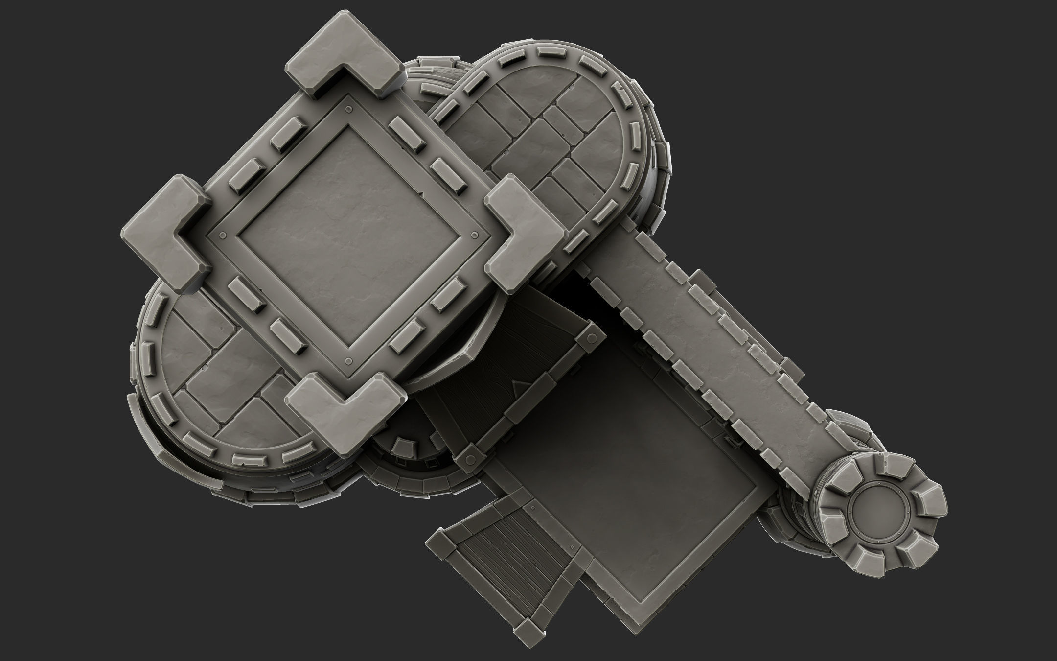 a Castle sculpt 3D model_1