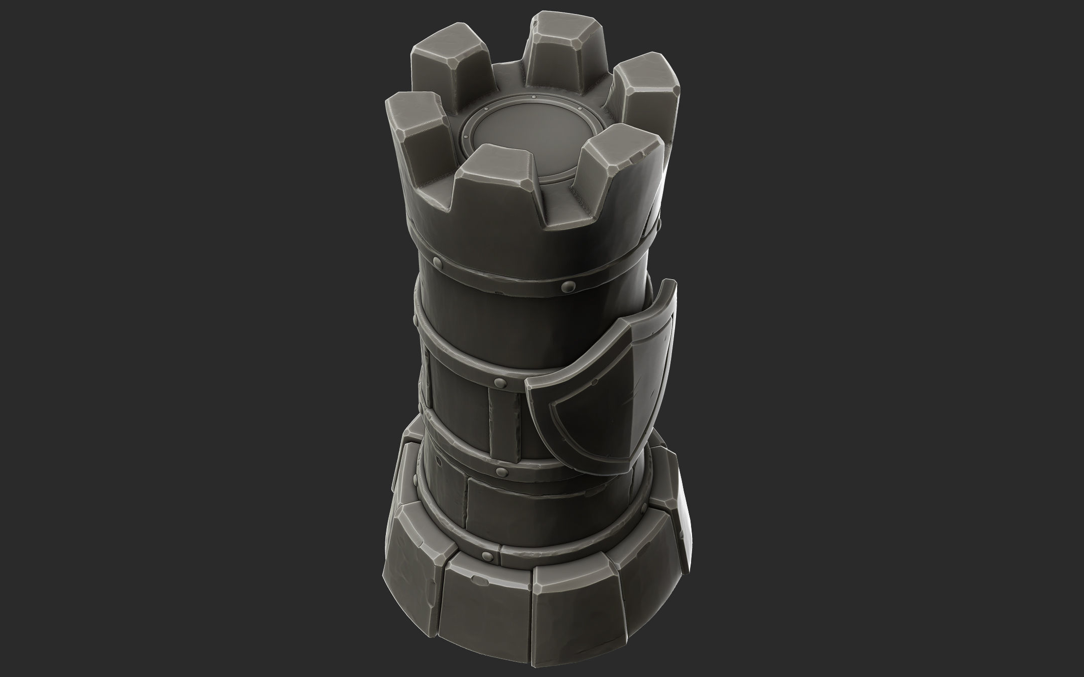a Tower sculpt 3D model_1