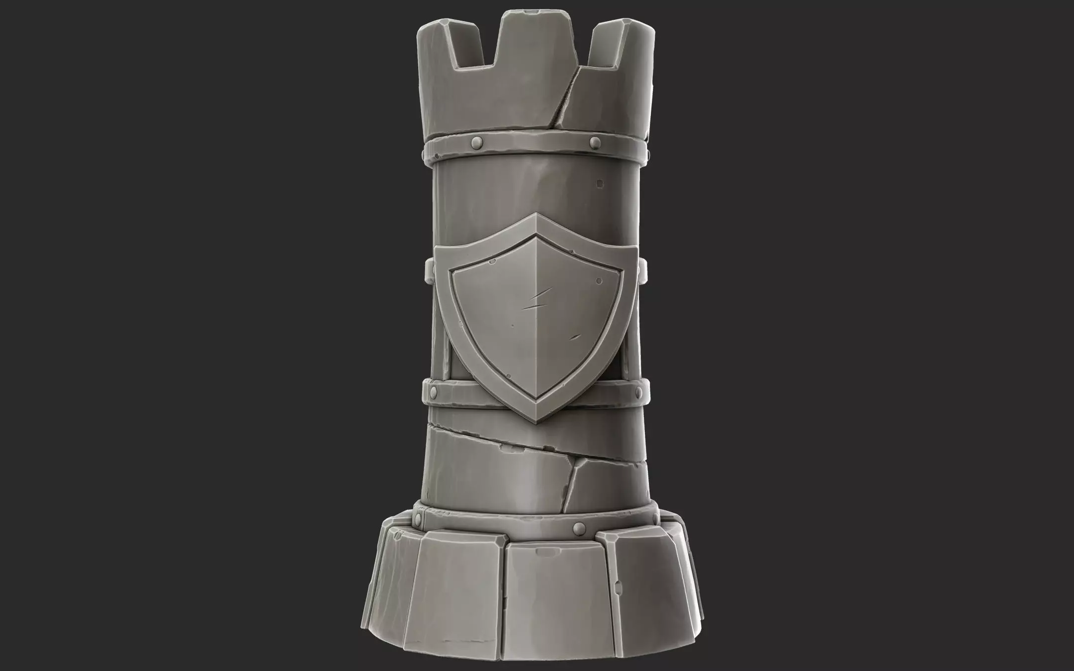 a Tower sculpt 3D model_0