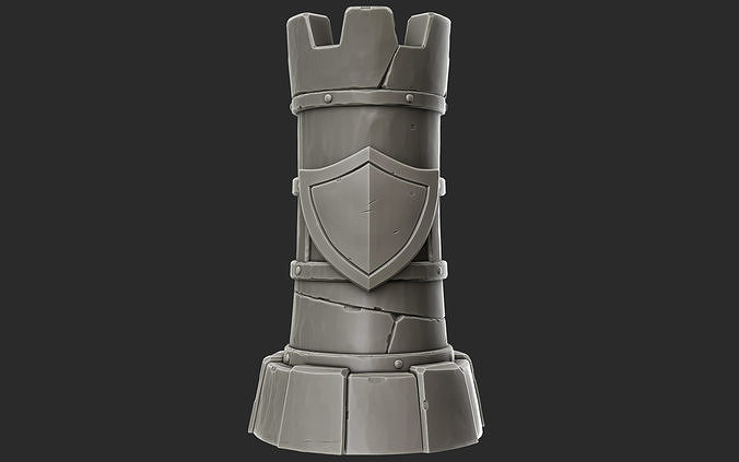 a Tower sculpt 3D model