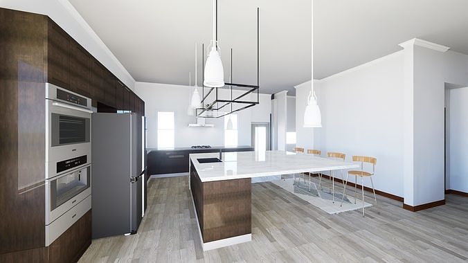 Villa House interior 3D model