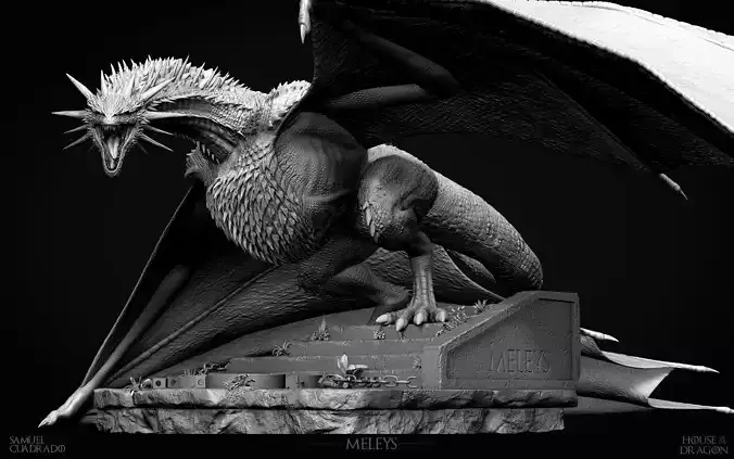 Meleys - The Red Queen 3D print model