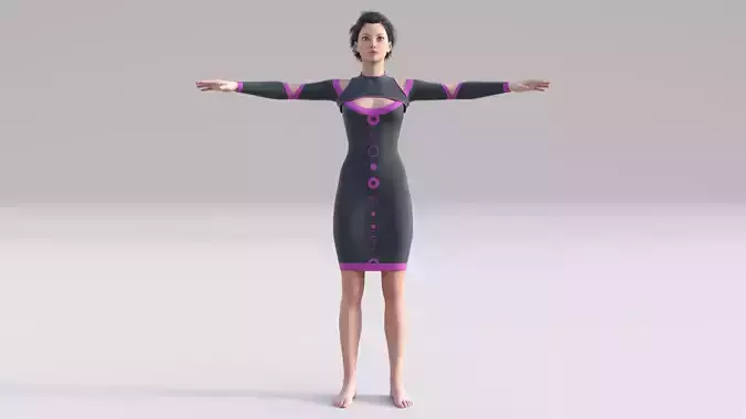 Hot Sci-Fi Outfit Clothing Dress