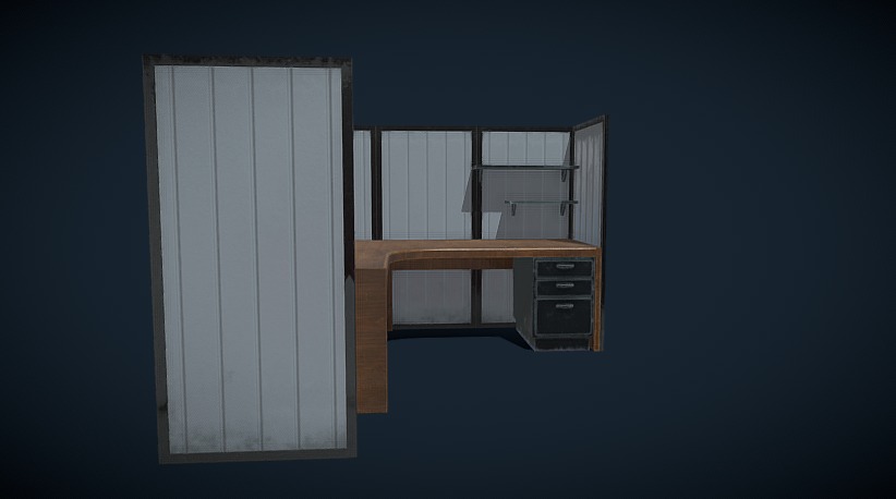 Office Desk 3D model_1
