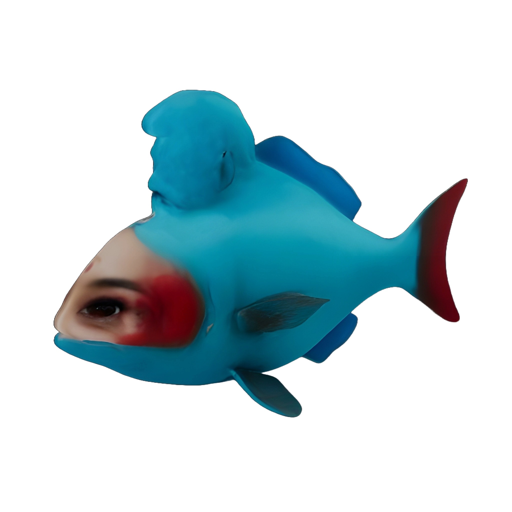 Fish Character Figurine in Business Suit 3D print model_2