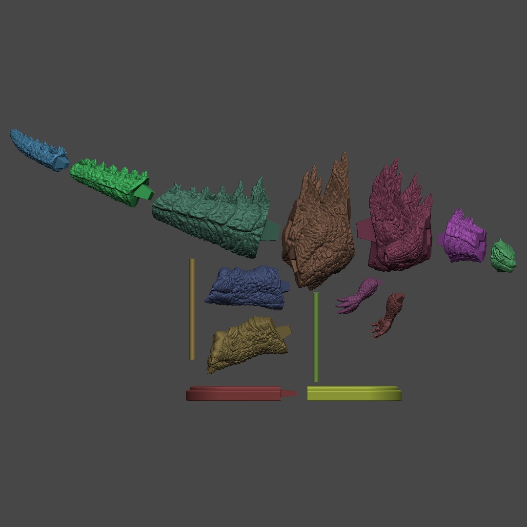 Godzilla 2014 - Swimming Pose 3D print model_2