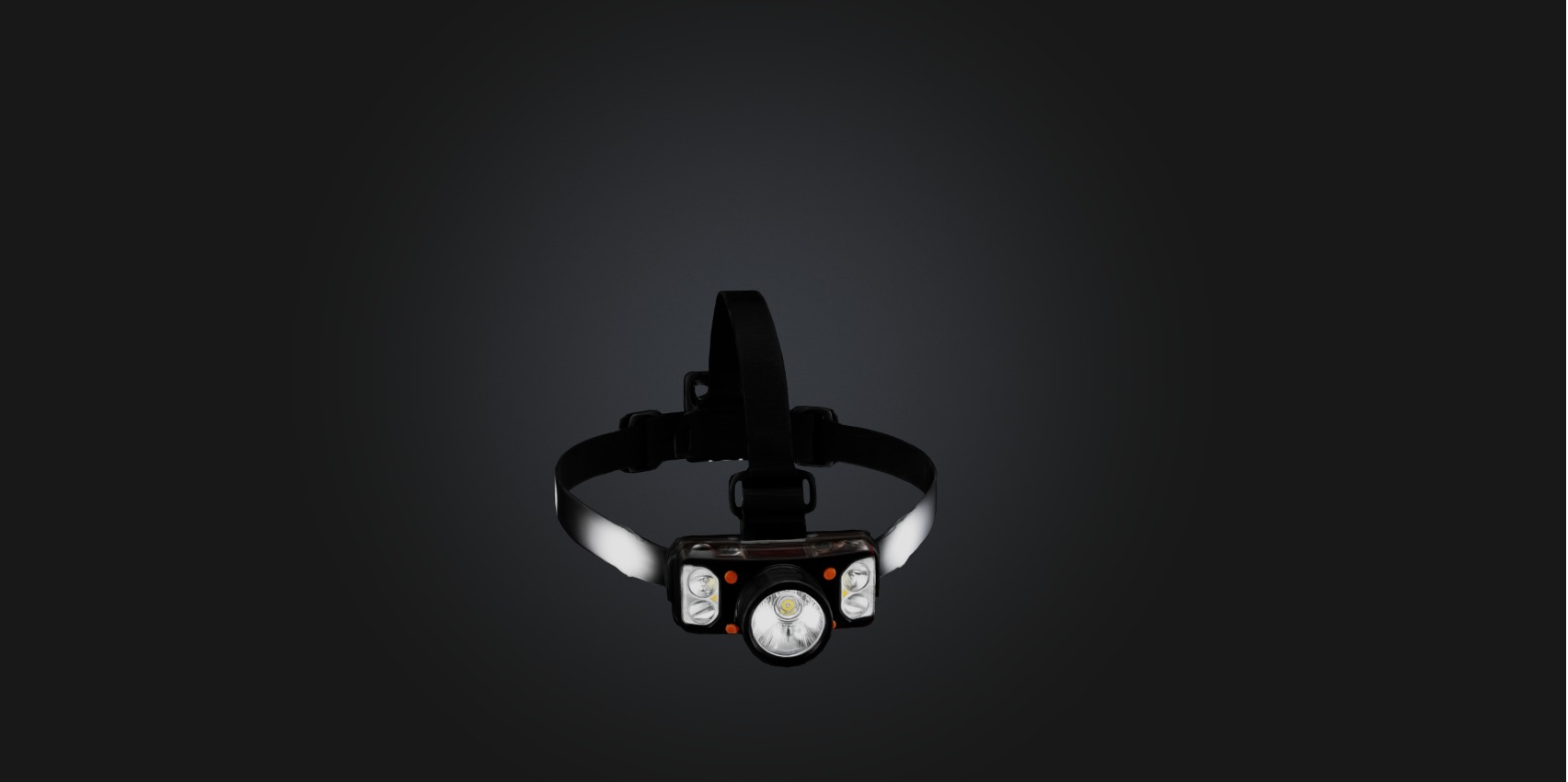 Headlamp Low-poly 3D model_3