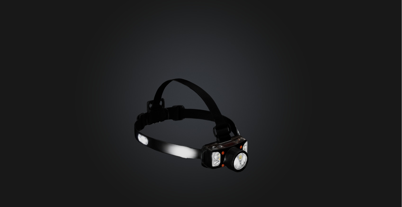 Headlamp Low-poly 3D model_4