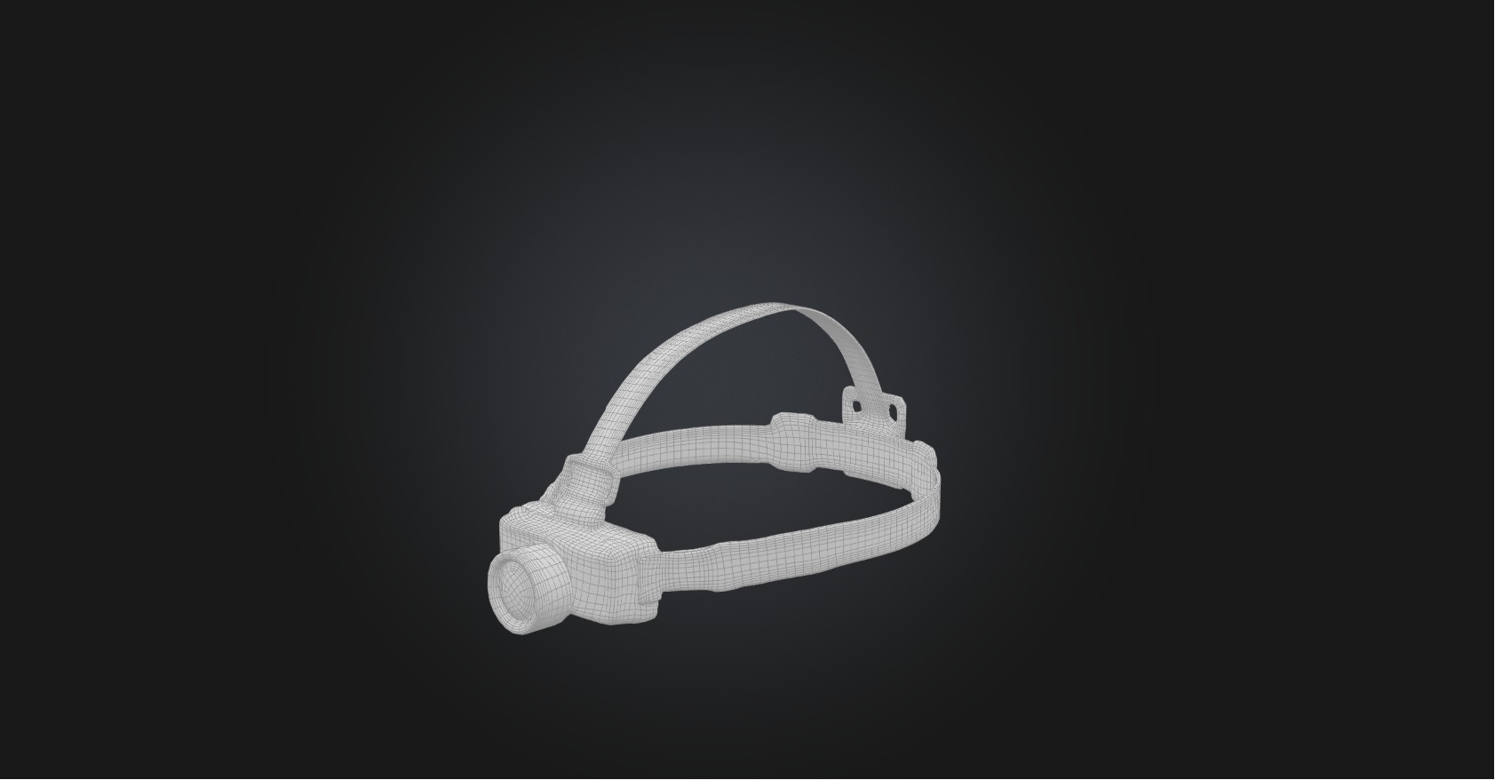 Headlamp Low-poly 3D model_1