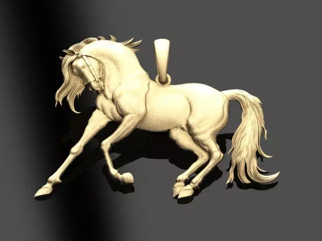 horse pendant 3D print model