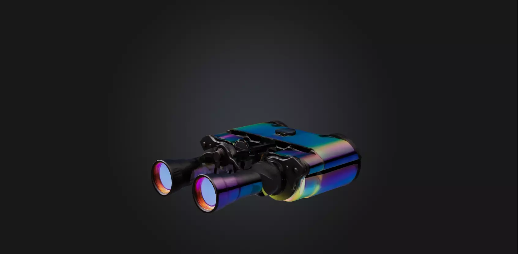 Binoculars Low-poly 3D model_0
