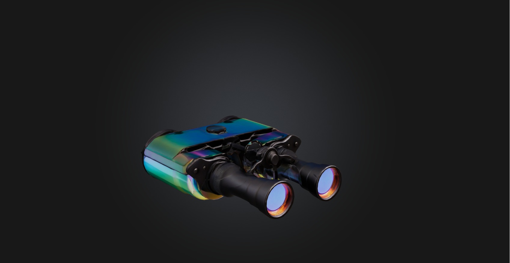 Binoculars Low-poly 3D model_4