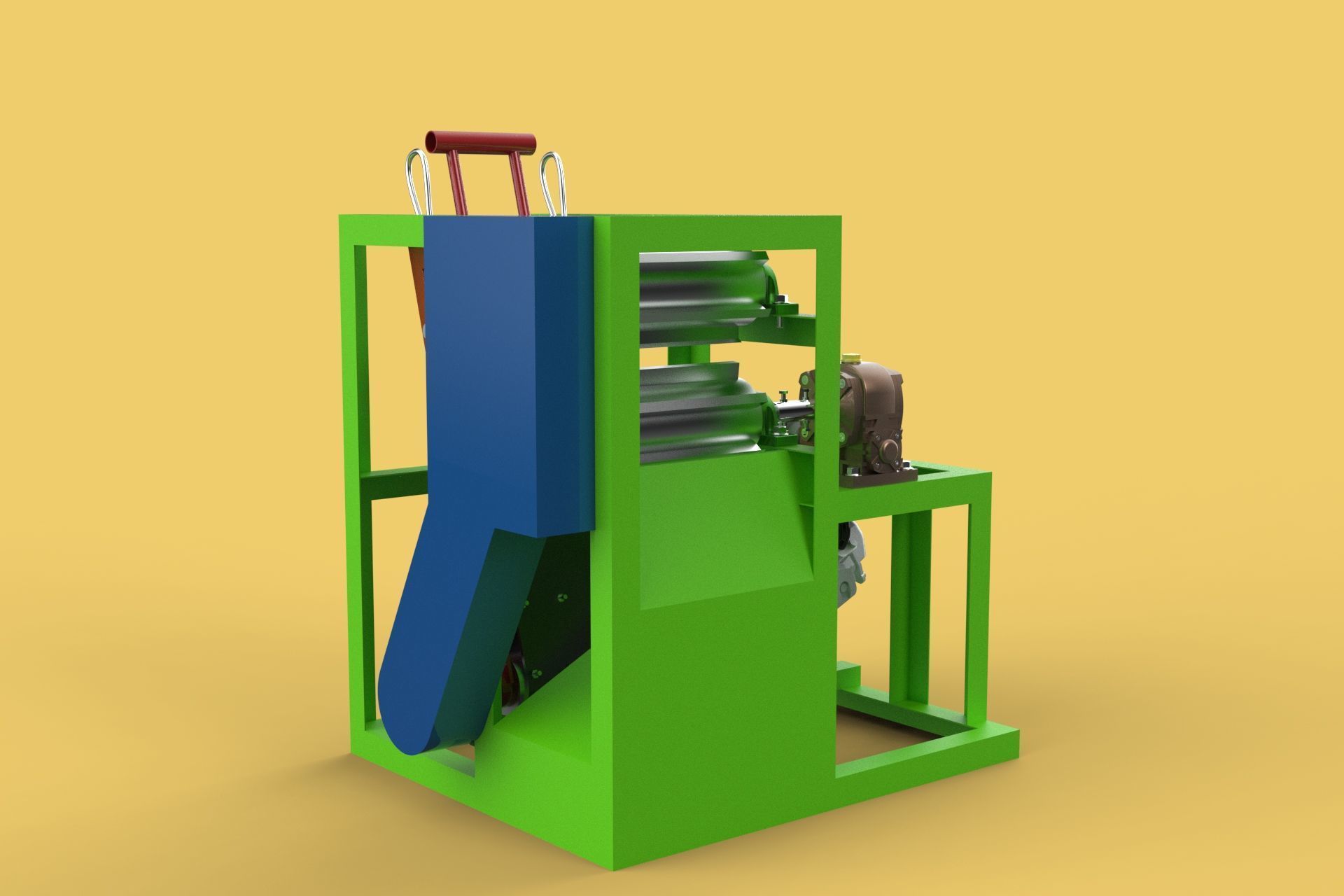 PEELER MACHINE COCONUT TOOL CONVEYOR CUTTING SHELLER SKIN FRUIT 3D model_8