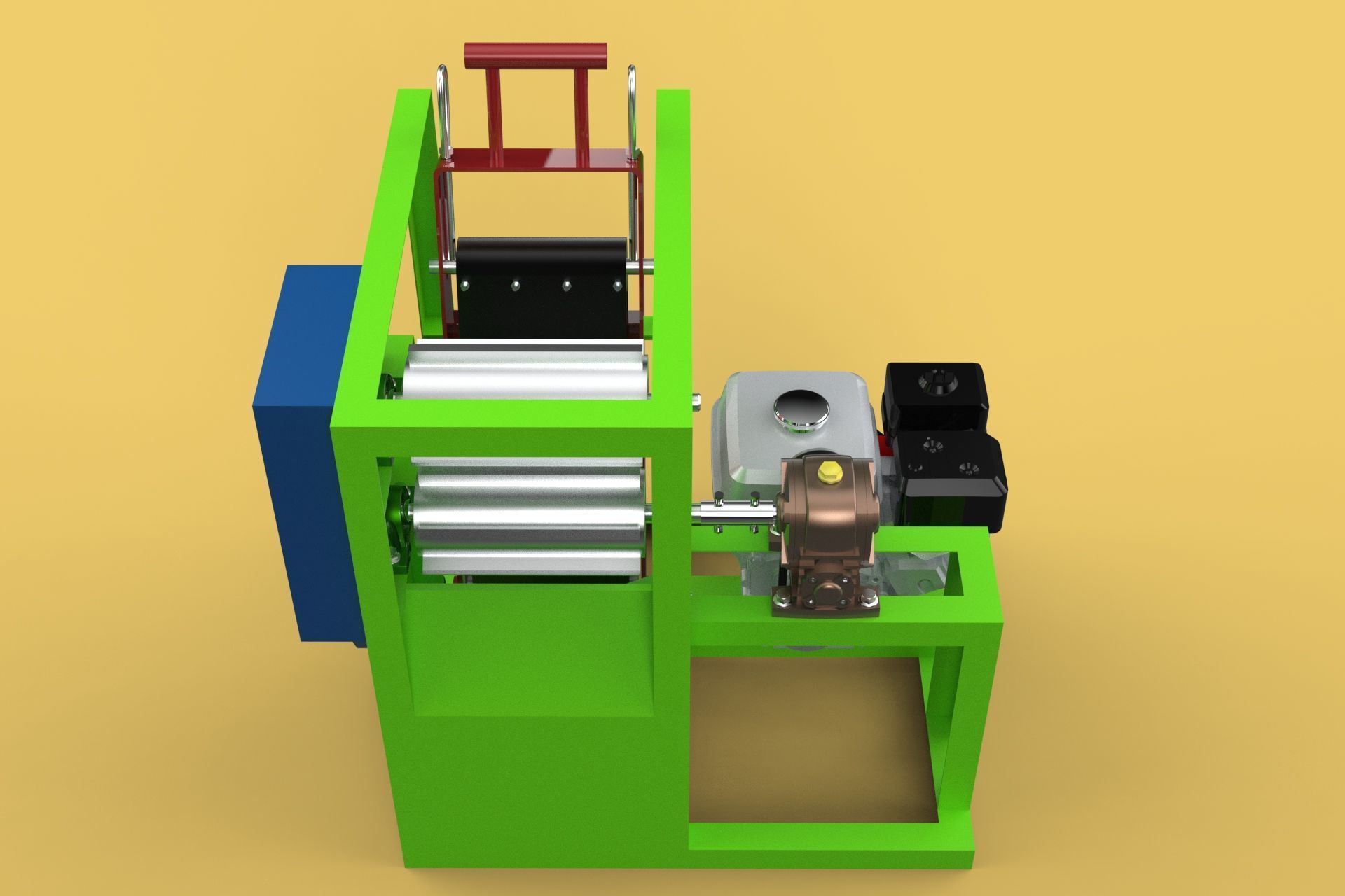 PEELER MACHINE COCONUT TOOL CONVEYOR CUTTING SHELLER SKIN FRUIT 3D model_24