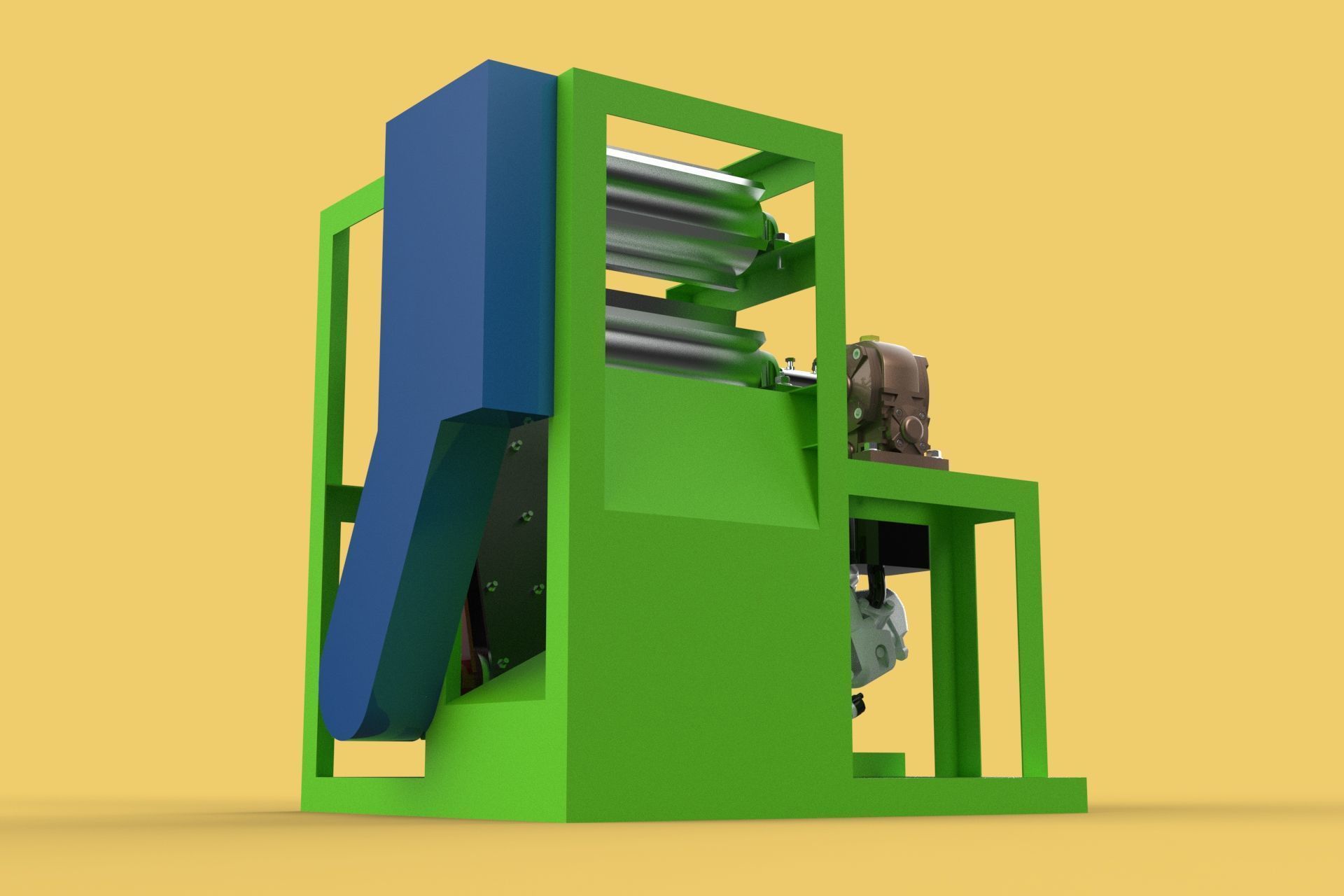 PEELER MACHINE COCONUT TOOL CONVEYOR CUTTING SHELLER SKIN FRUIT 3D model_13