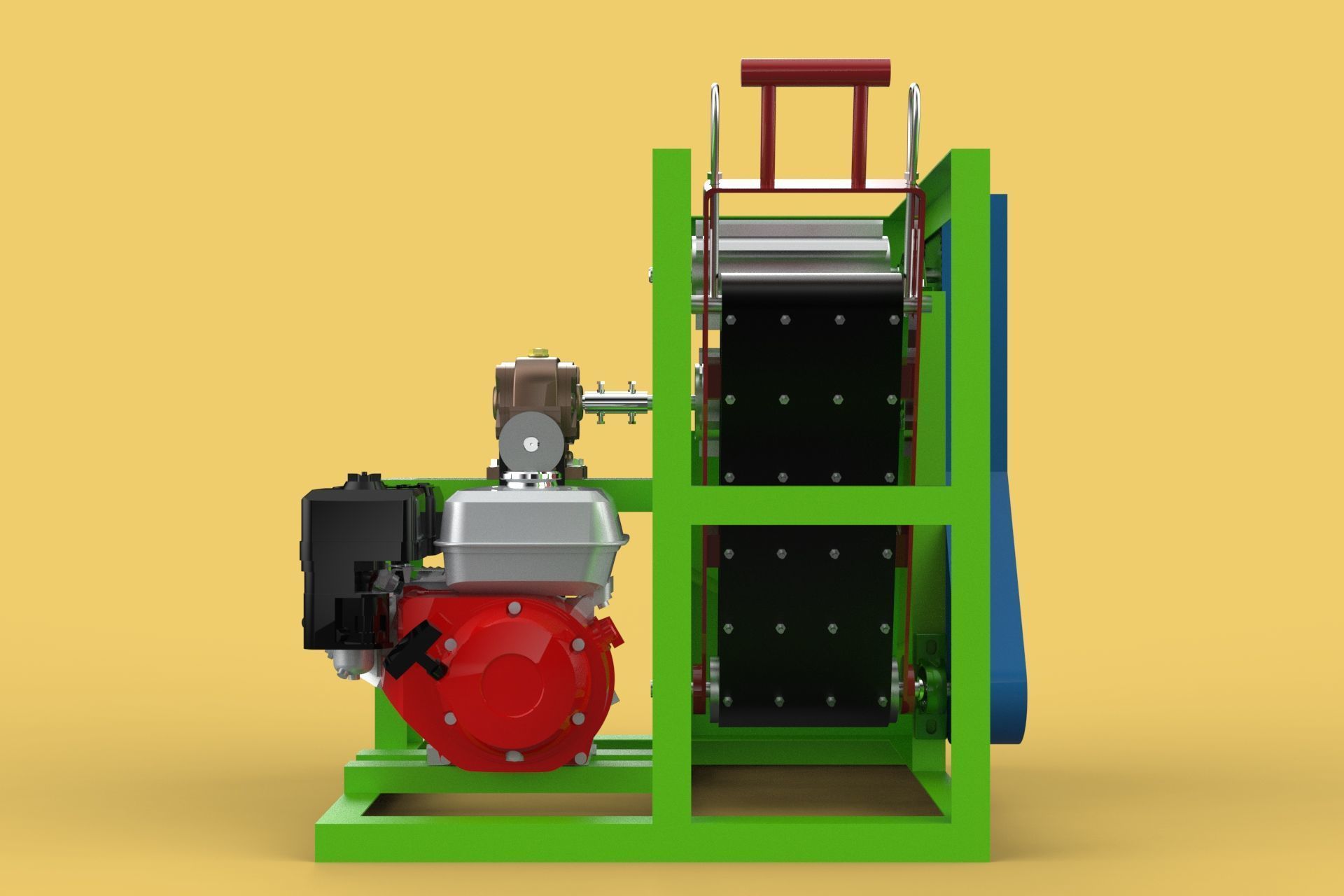 PEELER MACHINE COCONUT TOOL CONVEYOR CUTTING SHELLER SKIN FRUIT 3D model_11