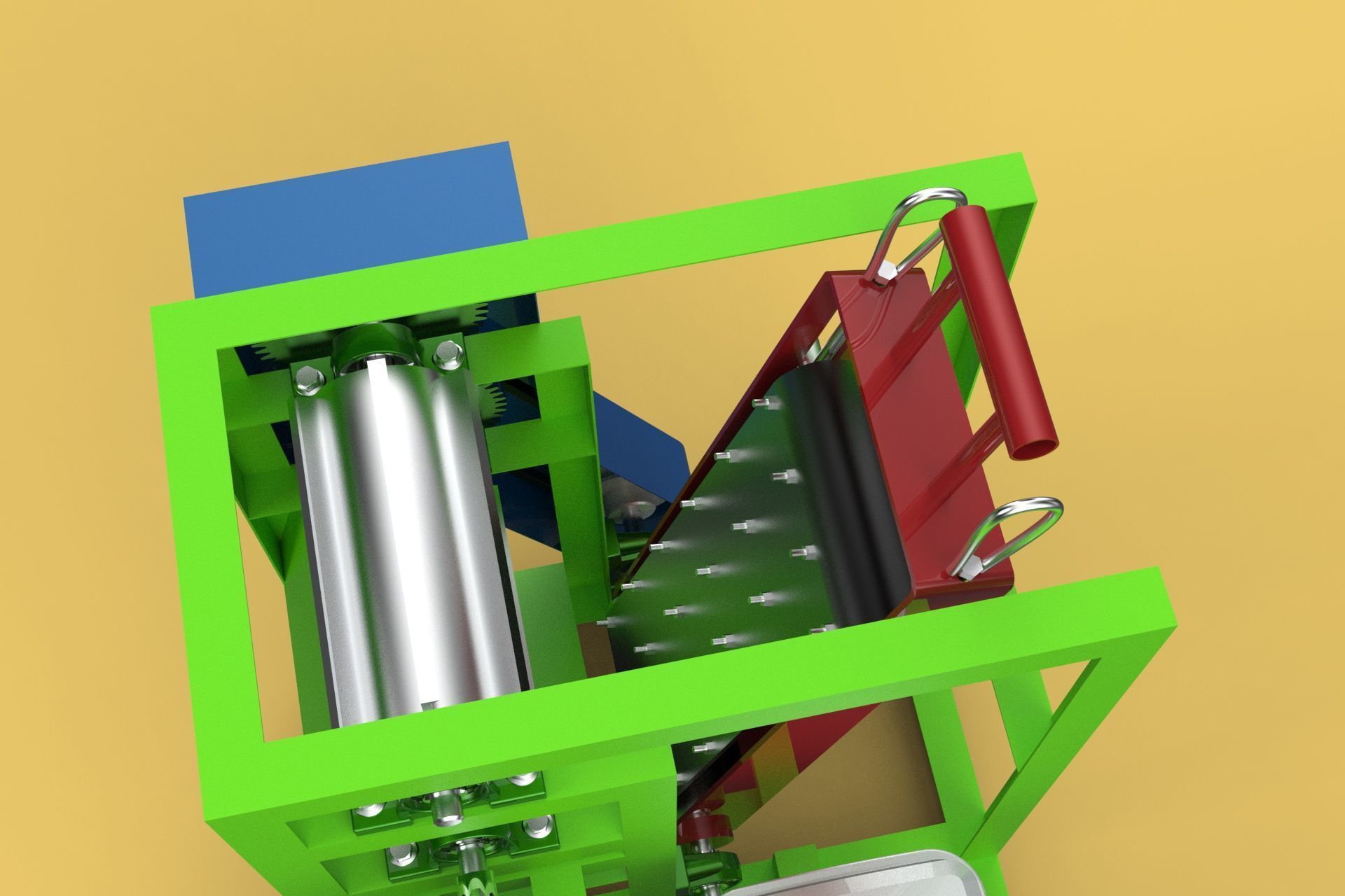 PEELER MACHINE COCONUT TOOL CONVEYOR CUTTING SHELLER SKIN FRUIT 3D model_18