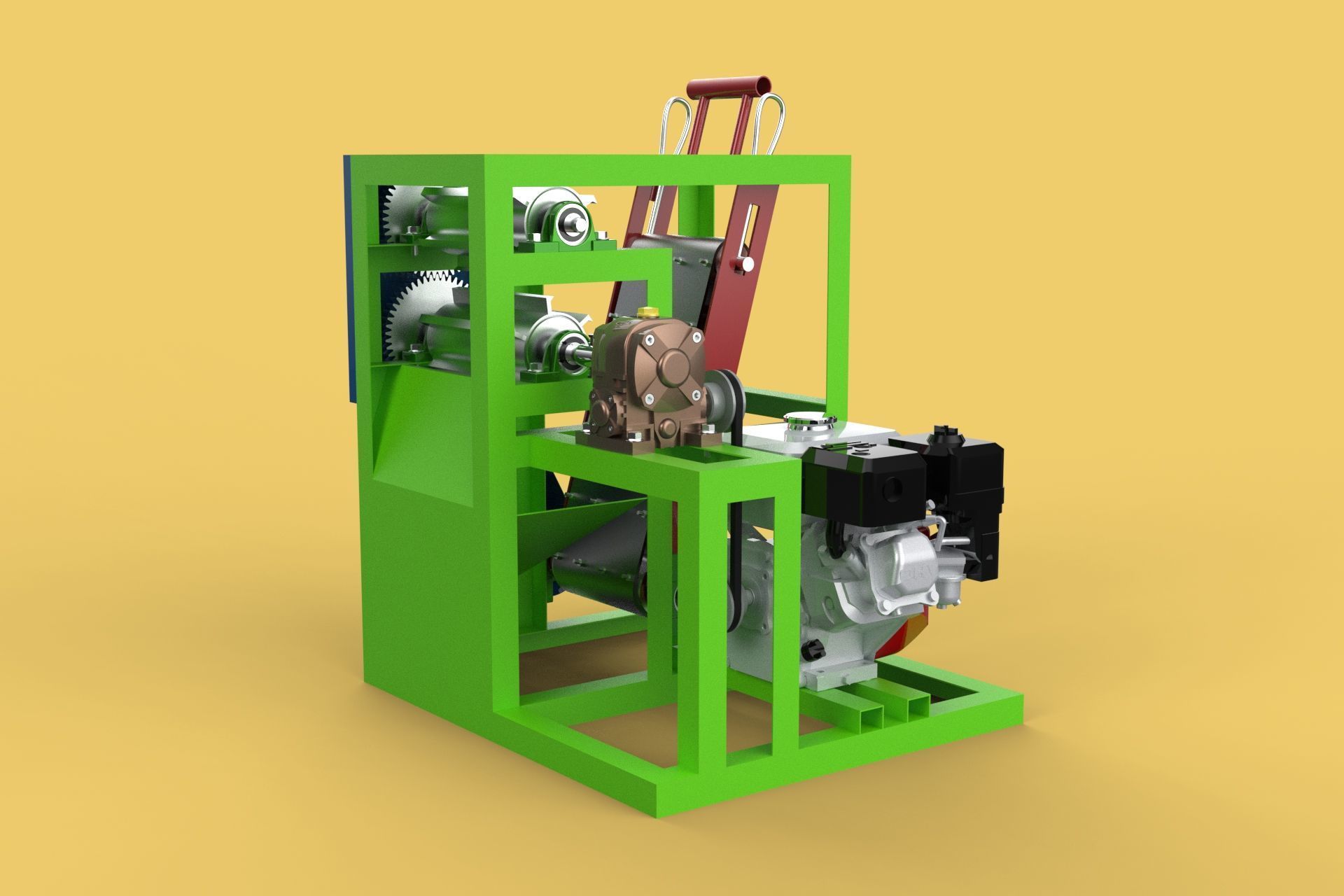 PEELER MACHINE COCONUT TOOL CONVEYOR CUTTING SHELLER SKIN FRUIT 3D model_9