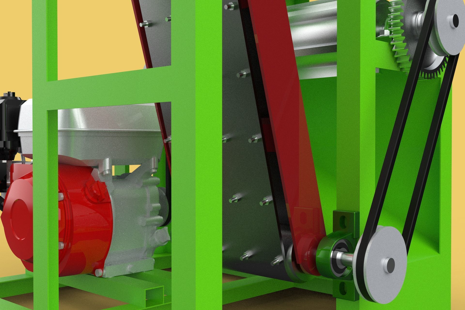 PEELER MACHINE COCONUT TOOL CONVEYOR CUTTING SHELLER SKIN FRUIT 3D model_21