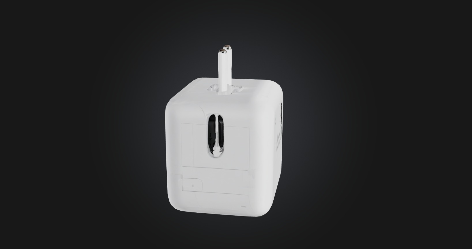 Travel adapter Low-poly 3D model_5