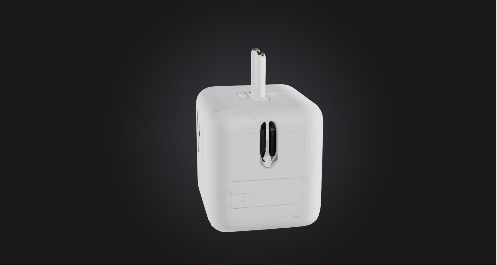 Travel adapter Low-poly 3D model_6