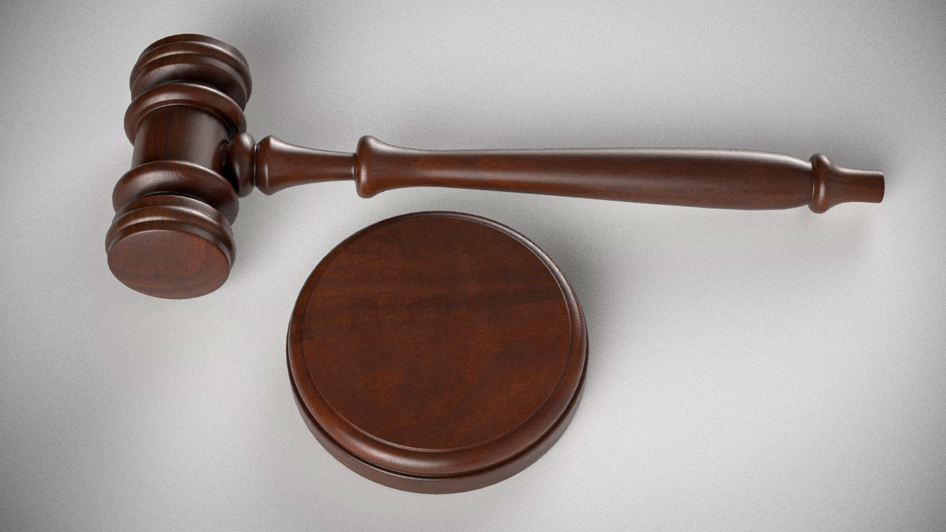 Judge Hammer Low-poly 3D model_1