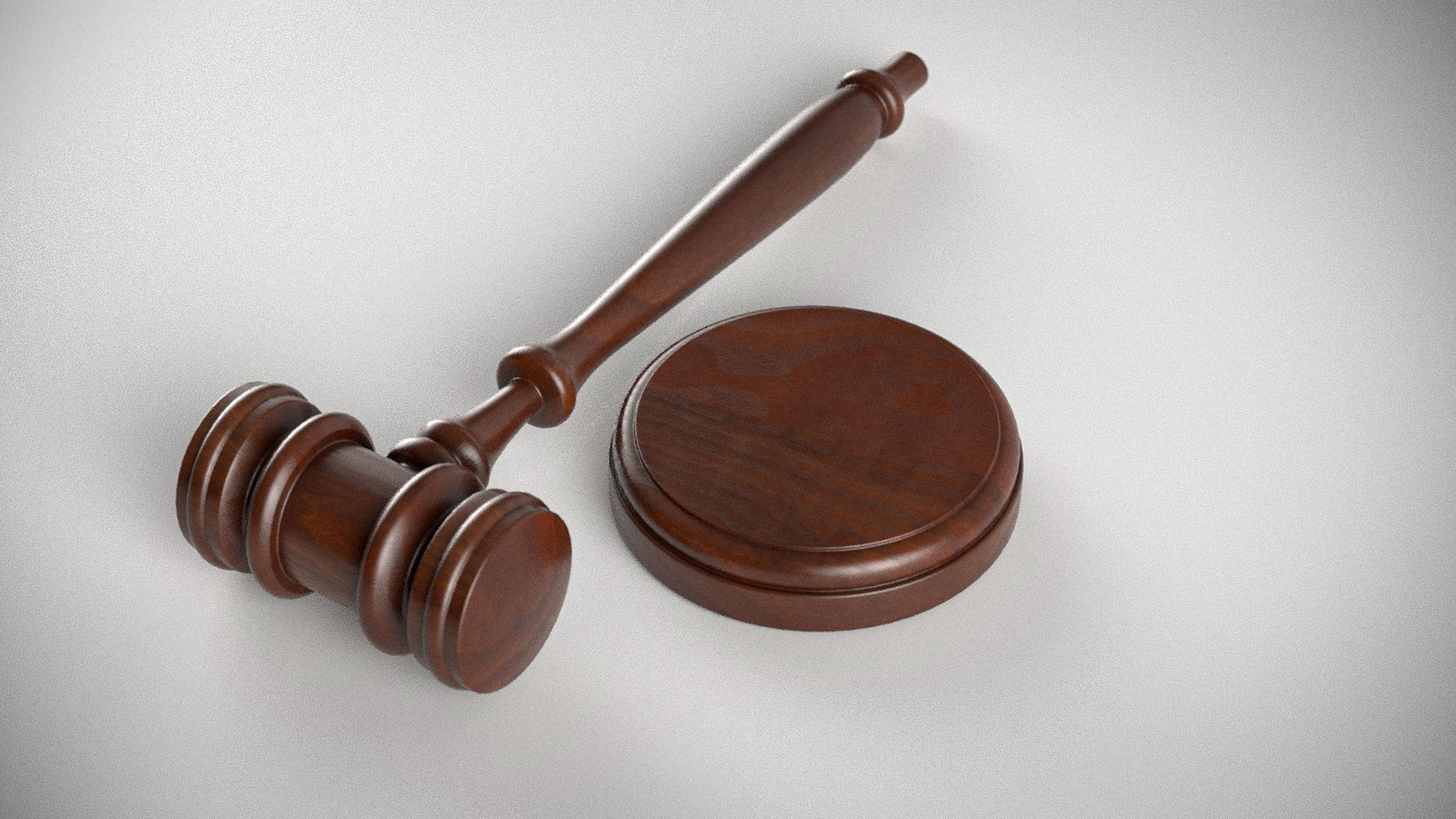 Judge Hammer Low-poly 3D model_4