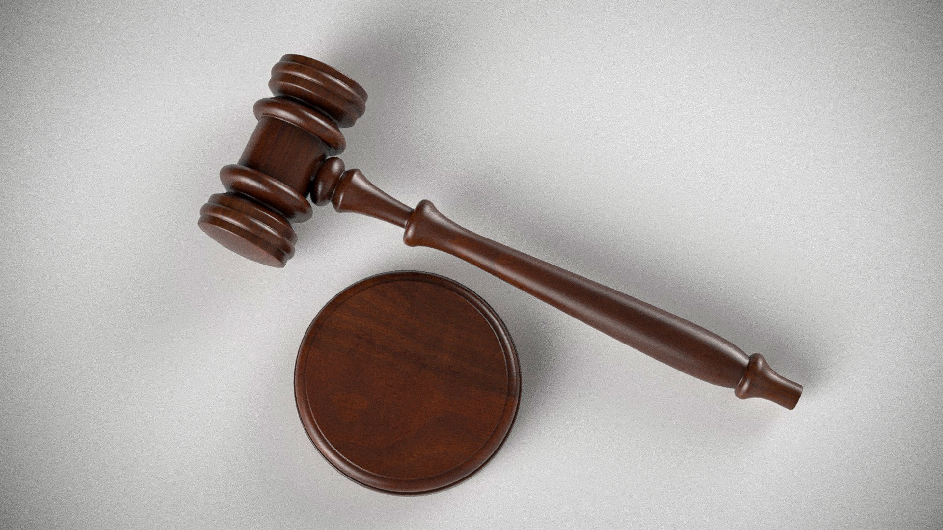 Judge Hammer Low-poly 3D model_6