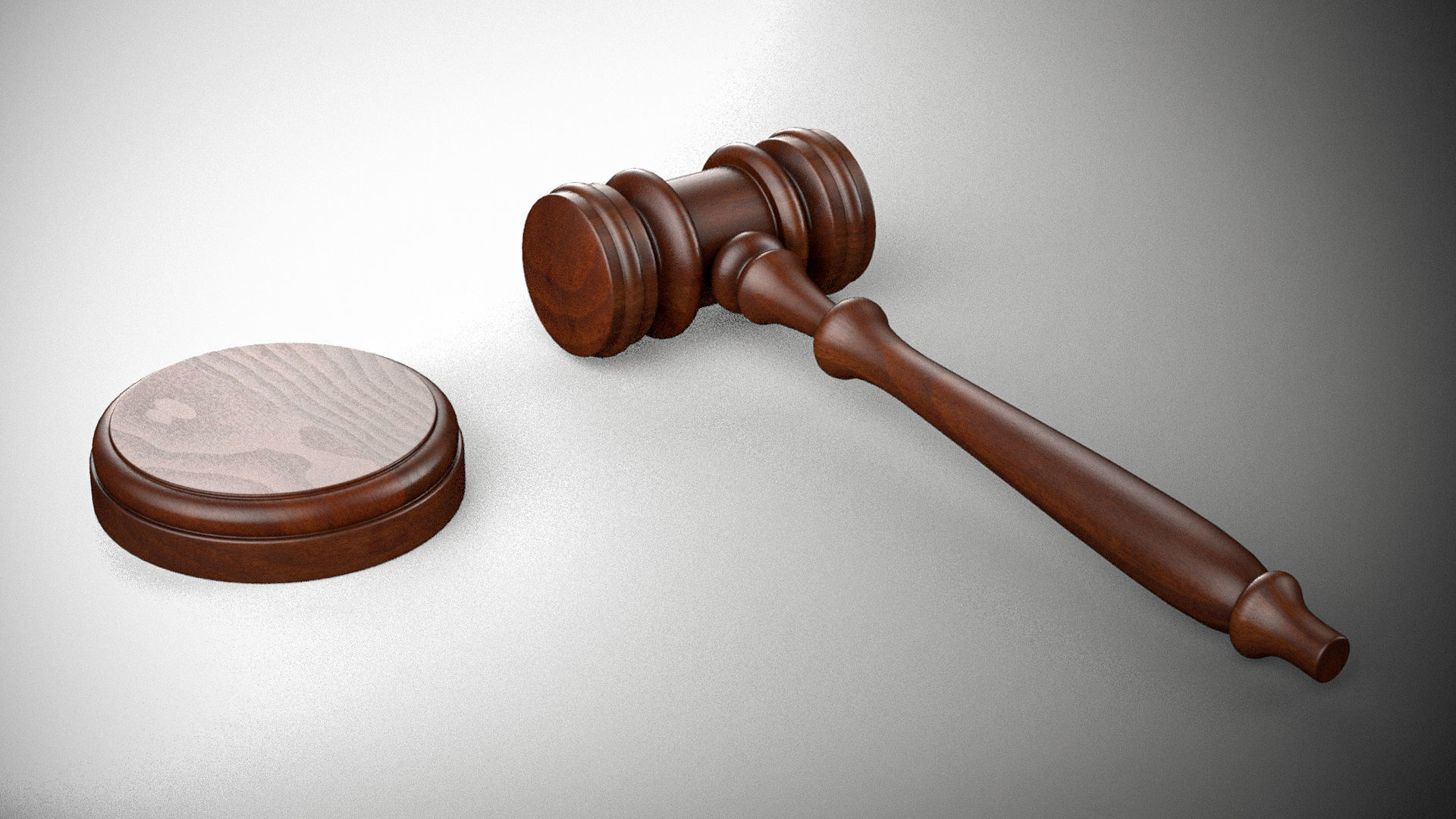 Judge Hammer Low-poly 3D model_5