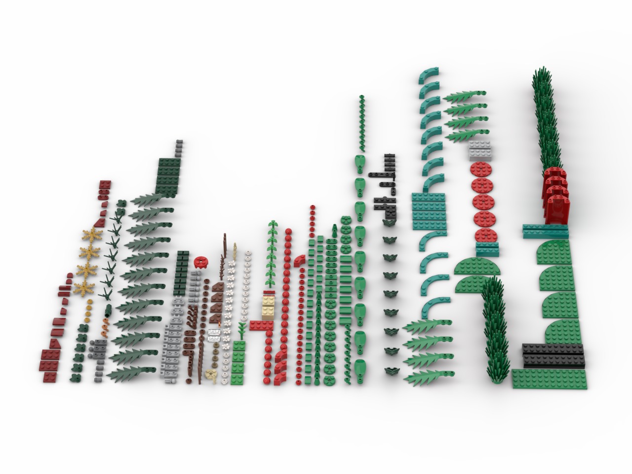 PixelBricks3D - Lego Christmas Table Decoration  3D print model_3