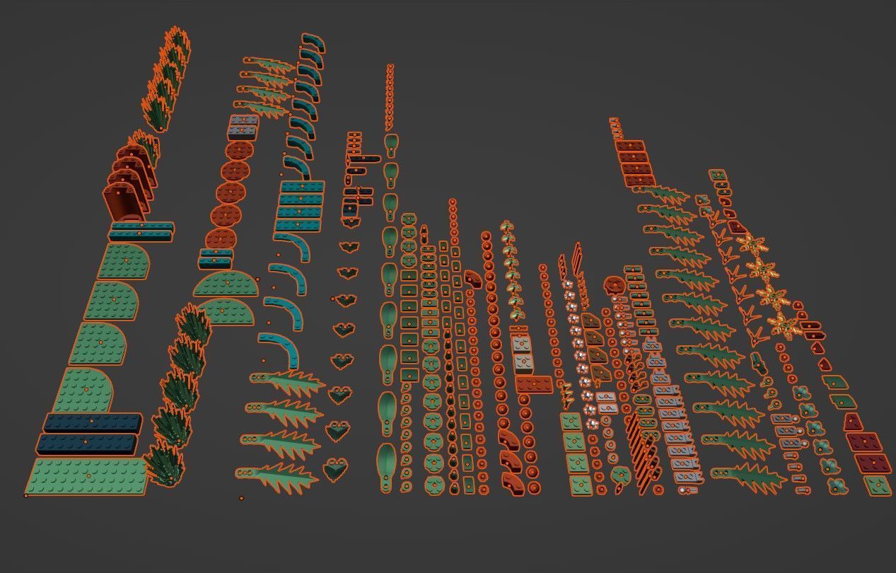 PixelBricks3D - Lego Christmas Table Decoration  3D print model_4