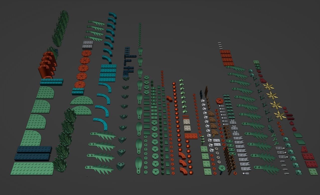 PixelBricks3D - Lego Christmas Table Decoration  3D print model_5