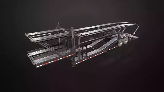 Car Carrier Trailer Low-poly 3D model