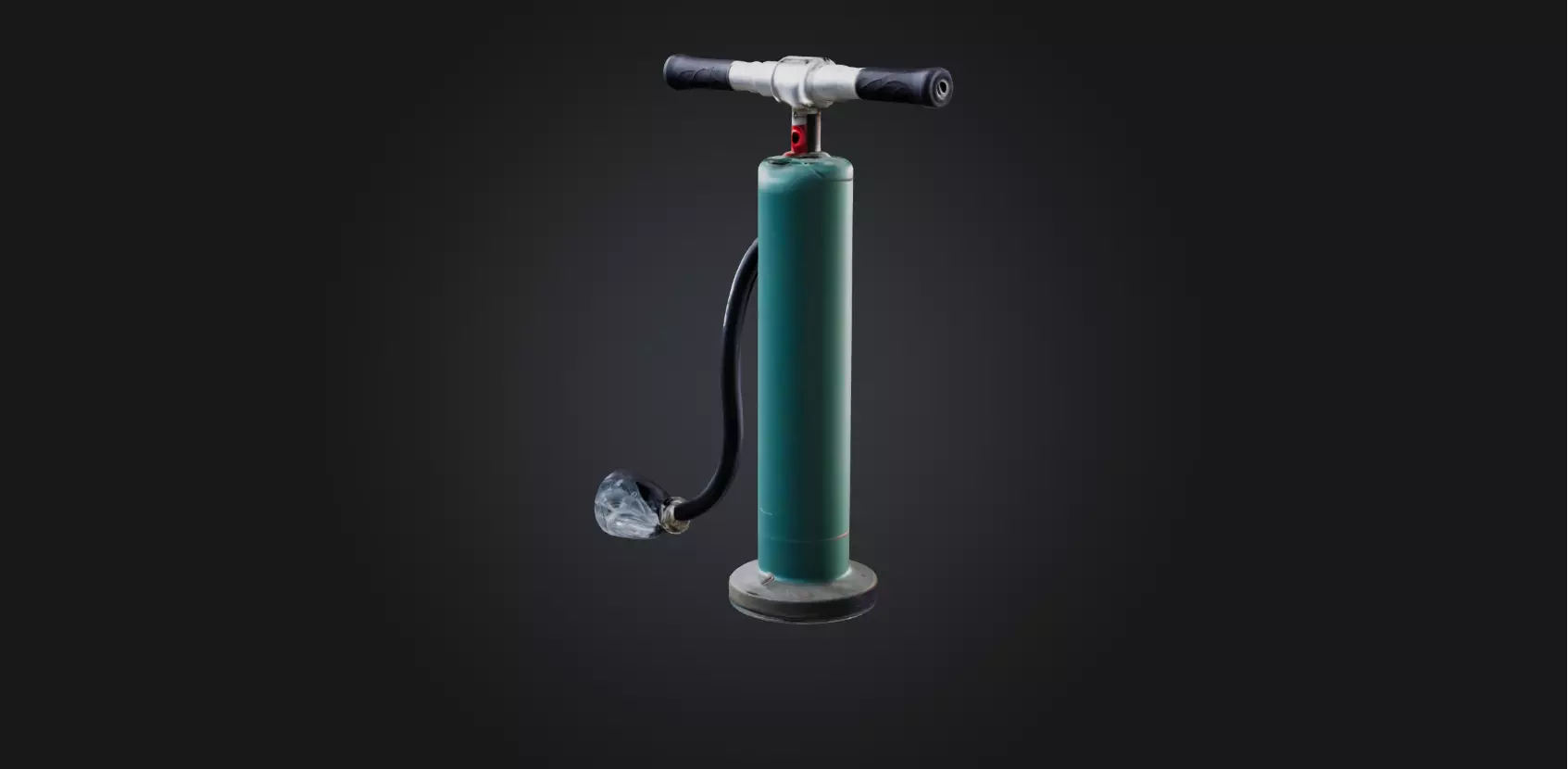Bicycle pump Low-poly 3D model_0