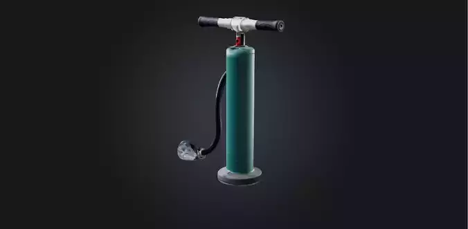 Bicycle pump Low-poly 3D model