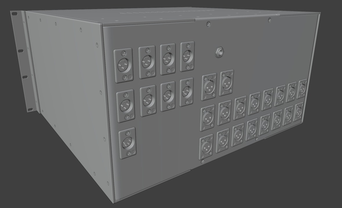 Chandler Limited TG Mini Rack Mixer 3D model_11