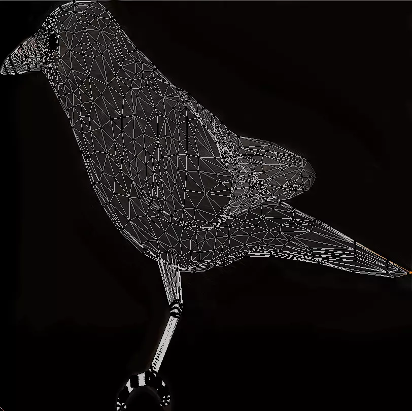 2 Animated Crow Low-poly 3D model_6