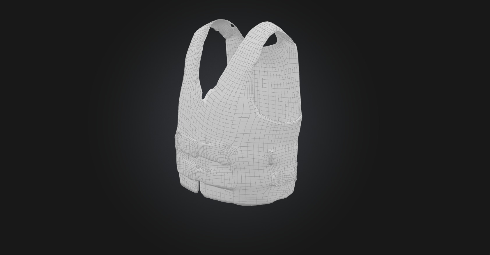 Life jacket Low-poly 3D model_1