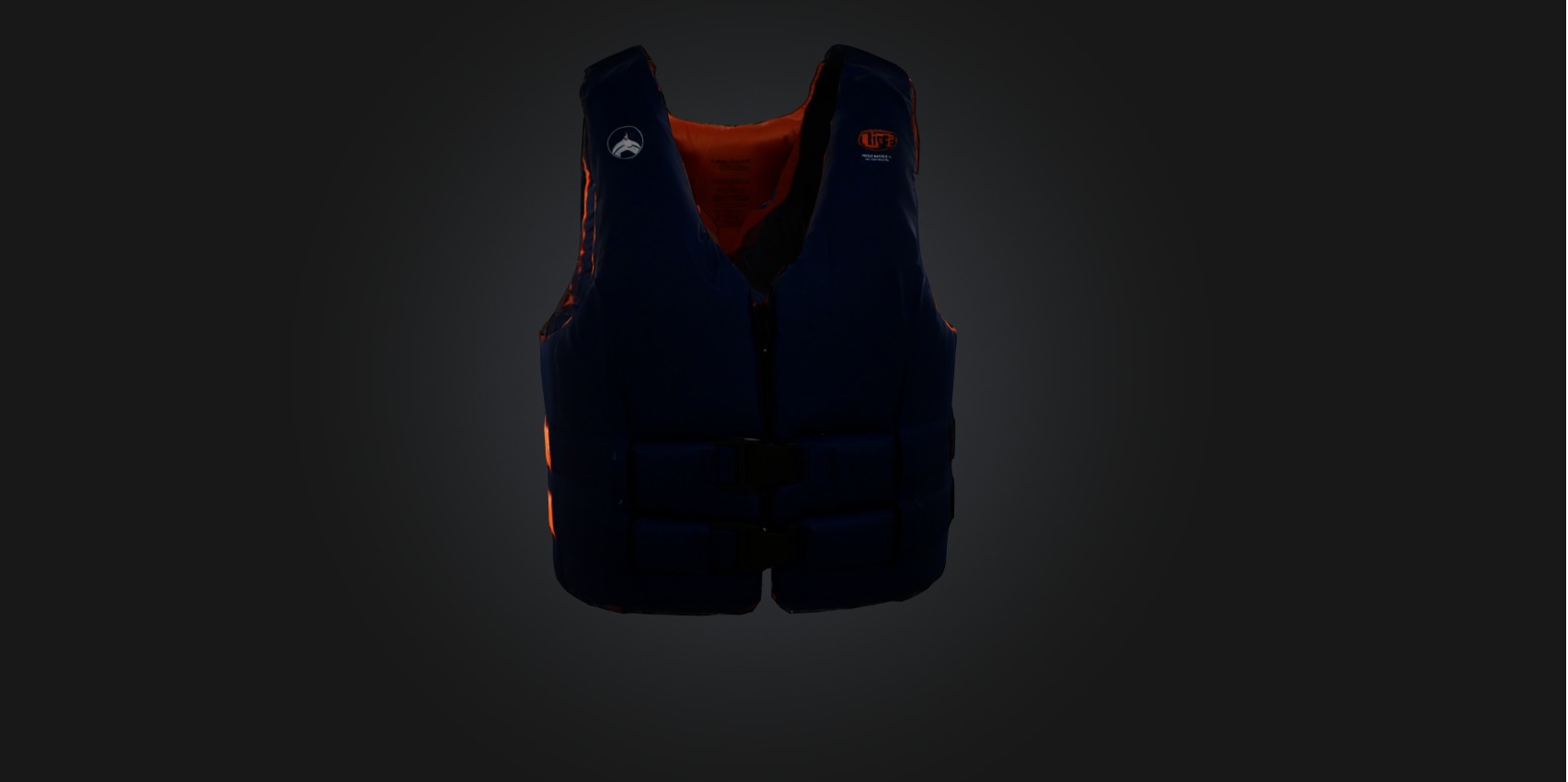 Life jacket Low-poly 3D model_3